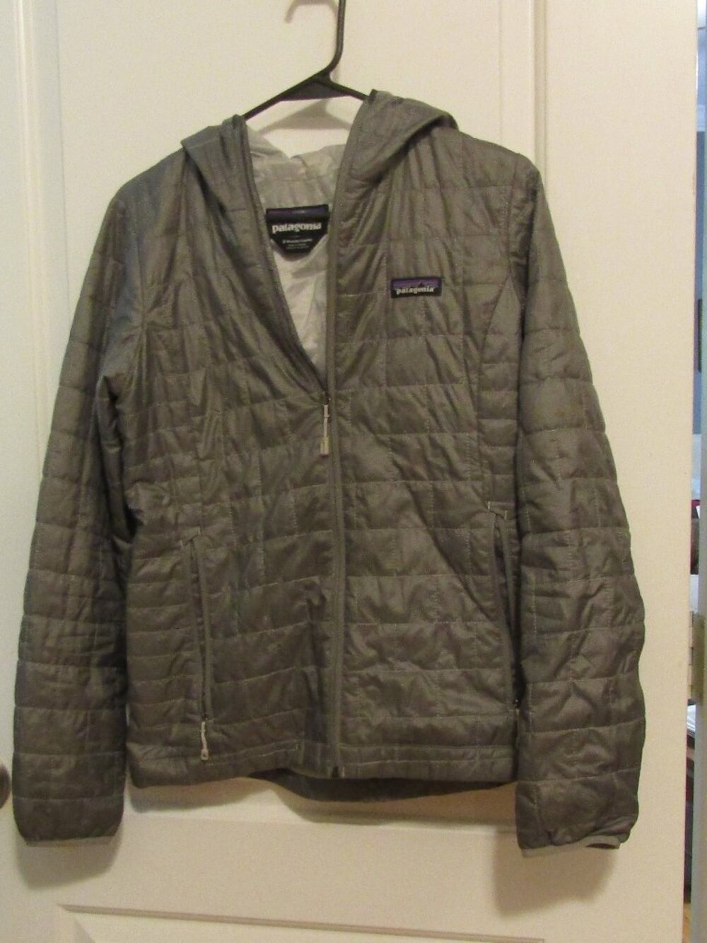 PATAGONIA Nano Puff Hoody Womens SMALL GRAY LIGHTWEIGHT JACKET